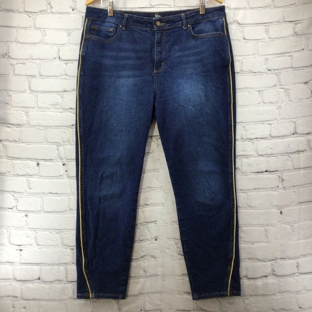 Boden The Edinburgh Jean Womens‎ Sz 12 Dark Wash Slim